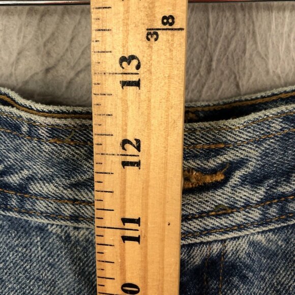 Vintage Structure Jeans Mens 36L Blue Denim Loose Baggy Y2K  Straight 90s Skater - Picture 5 of 16